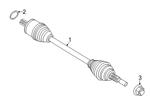 2023 Ford Transit-150 Drive Axles - Front Diagram