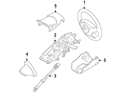 2014 Lincoln MKX Steering Column & Wheel, Steering Gear & Linkage Diagram 1 - Thumbnail
