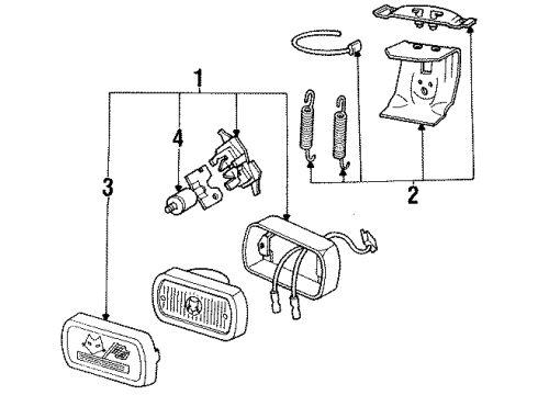 1992 Lincoln Mark VII Bulbs Diagram 2 - Thumbnail