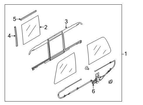 2014 Ford F-250 Super Duty Back Glass Diagram