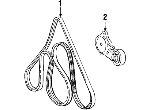 1995 Ford Thunderbird Belts & Pulleys Diagram