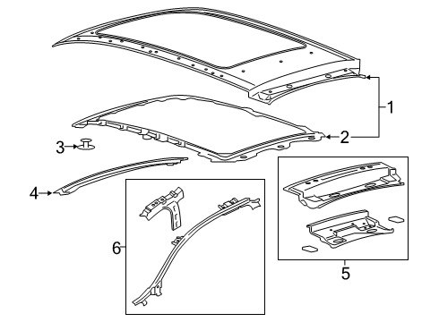 2019 Lincoln Nautilus Windshield Header Diagram for FA1Z-5803408-A