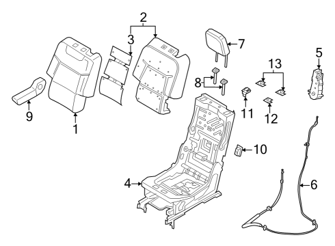 2022 Ford Explorer Second Row Seats Diagram 2 - Thumbnail
