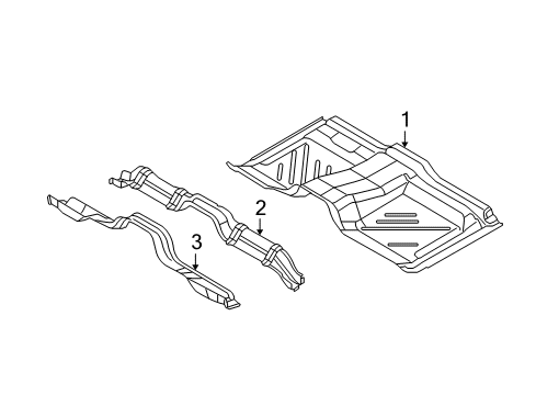 2007 Ford Expedition Front Floor Pan Diagram for 7L1Z-7811135-C