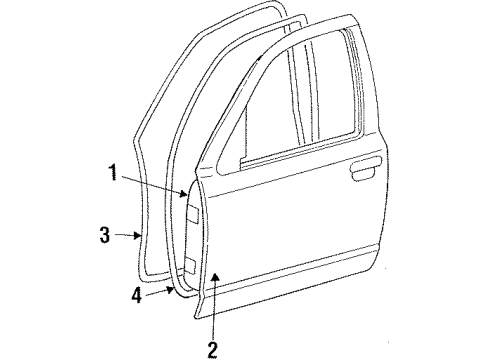 1997 Mercury Grand Marquis Front Door Diagram
