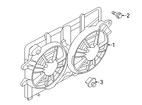 2012 Ford Escape Cooling System, Radiator, Water Pump, Cooling Fan Diagram 1 - Thumbnail
