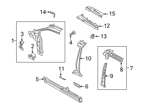 2021 Ford Transit Connect Hinge Pillar Diagram