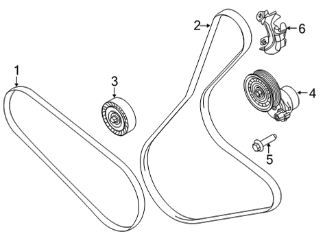 2021 Ford Bronco Belts & Pulleys Diagram