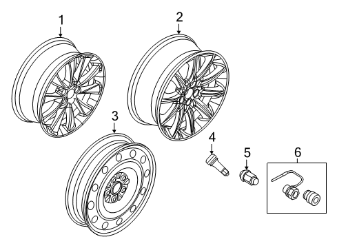 2012 Lincoln MKT Wheels Diagram