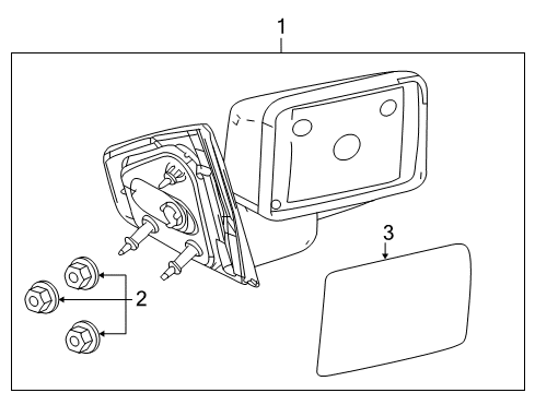 2009 Ford F-150 Outside Mirrors Diagram 1 - Thumbnail