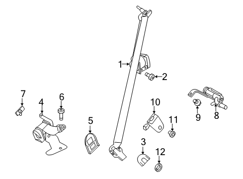 2018 Ford Police Interceptor Utility Second Row Seat Belts Diagram