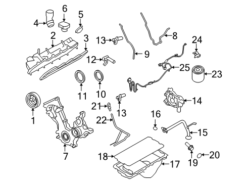 2009 Ford F-250 Super Duty Engine Parts & Mounts, Timing, Lubrication System Diagram 3 - Thumbnail