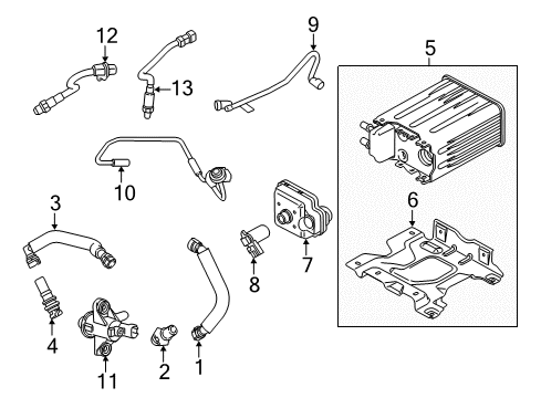 2018 Ford F-250 Super Duty Emission Components Diagram