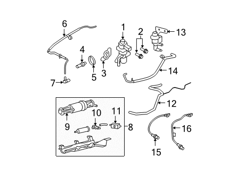 2008 Mercury Mariner Emission Components Diagram 1 - Thumbnail