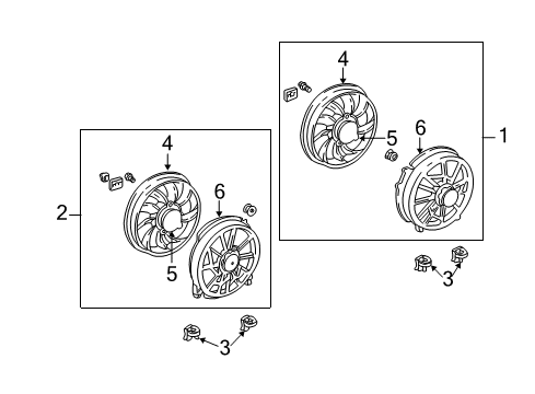 2003 Ford Taurus Cooling System, Radiator, Water Pump, Cooling Fan Diagram