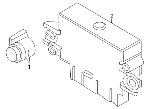 2022 Ford Maverick Parking Aid Diagram 1 - Thumbnail