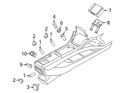 2018 Lincoln MKZ Console Diagram 2 - Thumbnail