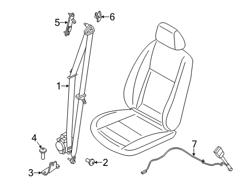 2014 Ford Transit Connect Front Seat Belts Diagram