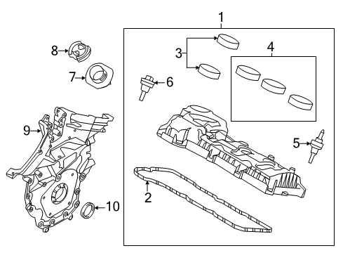 2017 Ford Explorer Valve & Timing Covers Diagram
