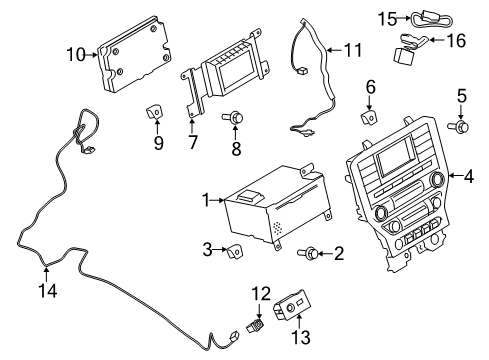 2015 Ford Mustang Control Module Diagram for FR3Z-14D212-FB