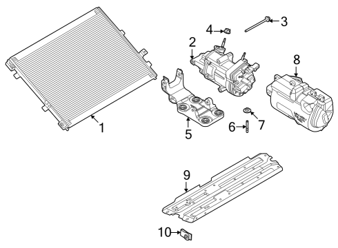 2022 Ford F-150 Lightning Condenser, Compressor & Lines Diagram 3 - Thumbnail