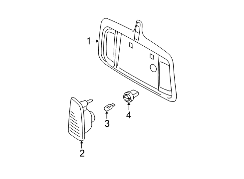 2002 Lincoln LS Backup & License Lamps Diagram