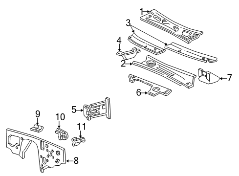 1992 Ford E-150 Econoline Cowl Diagram