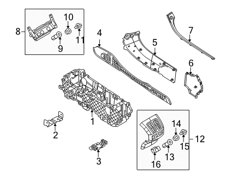 2011 Ford Taurus Rear Panel, Charcoal Black Diagram for BG1Z-54045A36-AB
