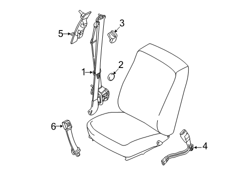 2014 Ford F-150 Front Seat Belts Diagram 4 - Thumbnail