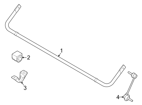 2022 Ford E-Transit Rear Suspension, Control Arm, Ride Control, Stabilizer Bar Diagram 1 - Thumbnail