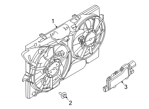 2015 Ford Police Interceptor Sedan Cooling System, Radiator, Water Pump, Cooling Fan Diagram 1 - Thumbnail