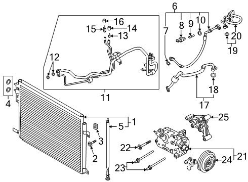 2023 Ford Explorer A/C Compressor Diagram