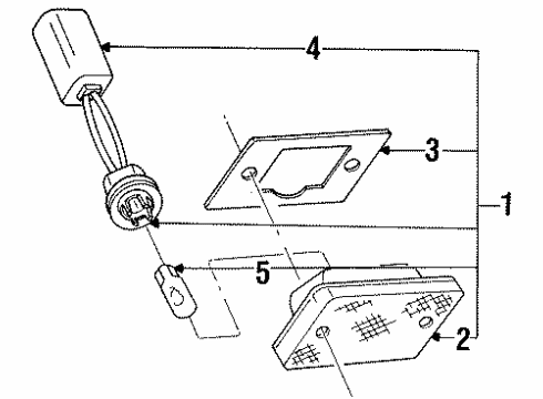 1992 Mercury Capri License Lamps Diagram