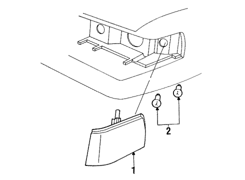 1992 Lincoln Mark VII Corner Lamps Diagram