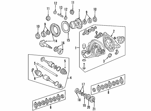 2005 Lincoln Navigator Rear Axle, Axle Shafts & Joints, Differential, Drive Axles, Propeller Shaft Diagram