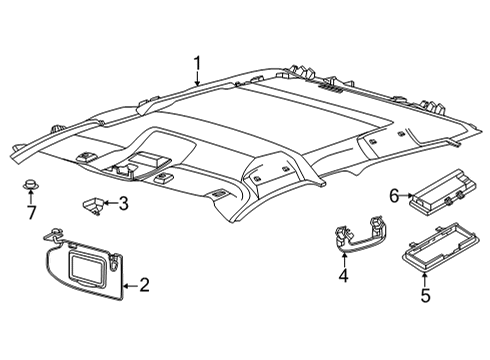 2022 Ford Maverick Interior Trim - Roof Diagram 2 - Thumbnail