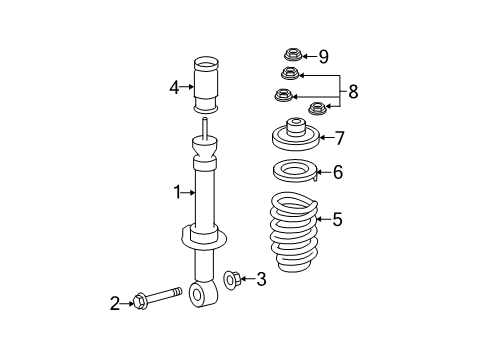 2012 Lincoln Navigator Shocks & Components - Rear Diagram