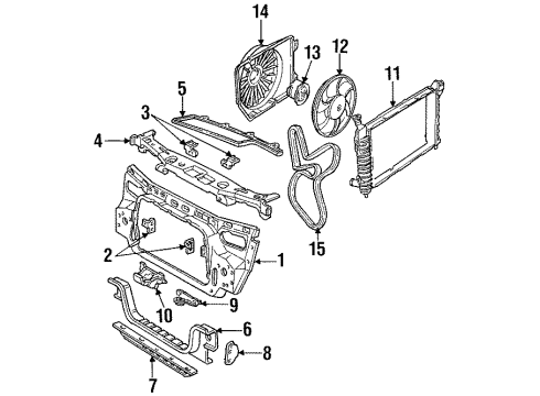 1994 Ford Taurus Belts & Pulleys, Maintenance Diagram 1 - Thumbnail