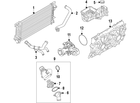 2013 Ford F-150 Cooling System, Radiator, Water Pump, Cooling Fan Diagram 7 - Thumbnail