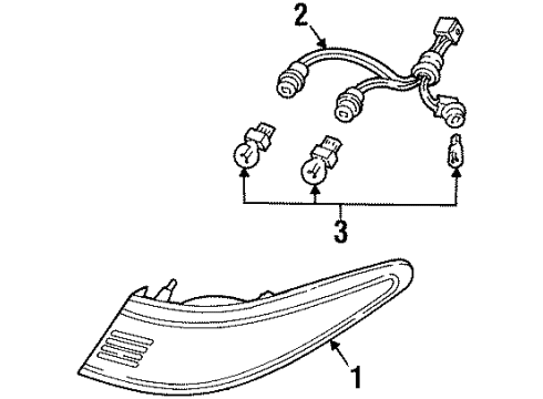 1997 Lincoln Mark VIII Tail Lamps Diagram