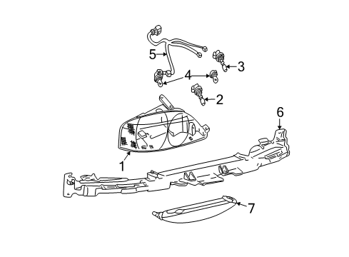 2002 Lincoln LS Headlamps Diagram