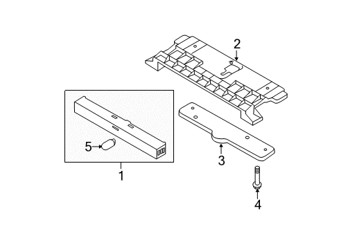 2018 Ford Fiesta High Mount Lamp Upper Bracket Diagram for BE8Z-13A624-A