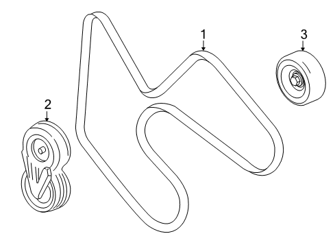 2008 Ford Explorer Sport Trac Belts & Pulleys, Maintenance Diagram 1 - Thumbnail