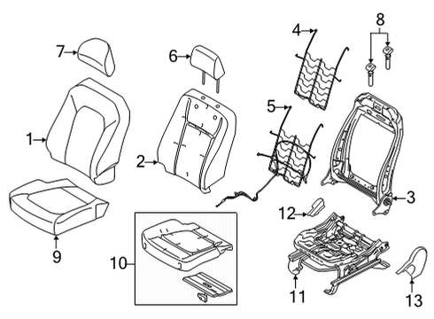 2022 Ford F-150 Front Seat Components Diagram 6 - Thumbnail