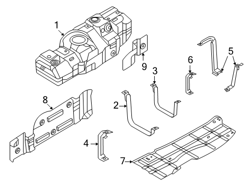 2020 Ford F-250 Super Duty Fuel System Components, Fuel Delivery Diagram 5 - Thumbnail