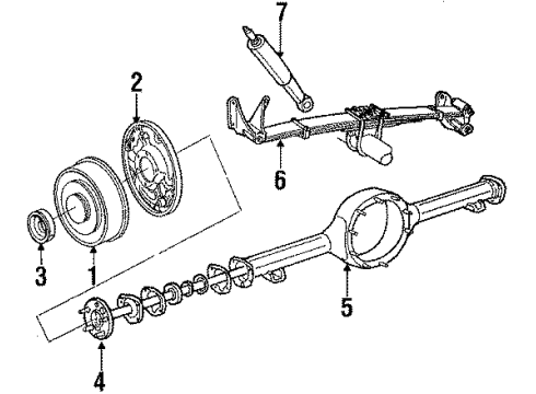 1990 Ford E-250 Econoline Club Wagon Rear Brakes Diagram