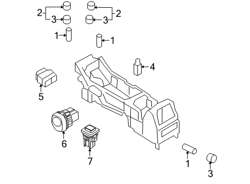 2010 Lincoln MKS Center Console Diagram 3 - Thumbnail