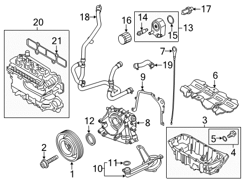 2017 Ford Escape Outlet Hose Diagram for GV6Z-6B851-A