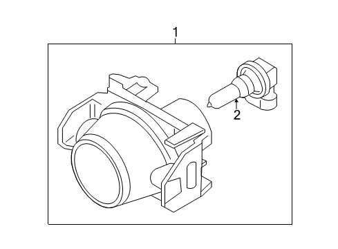 2014 Ford Mustang Front Lamps - Fog Lamps Diagram 2 - Thumbnail