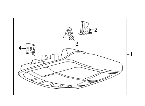 2021 Ford F-350 Super Duty Overhead Console Diagram 1 - Thumbnail